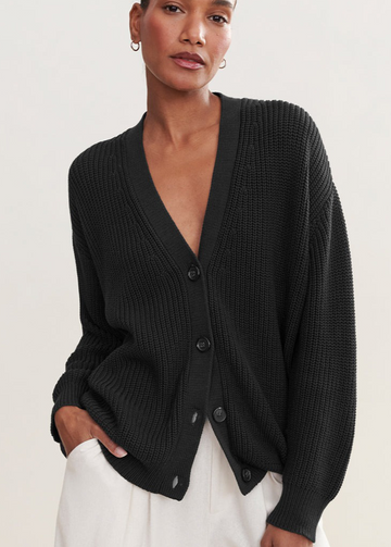 Button-Up Knitted Oversized Cardigan for Women