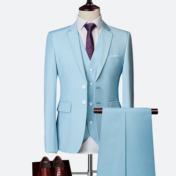 Formal Three-Piece Suit Set – Slim Fit – Single-Breasted – Classic Design