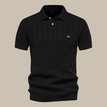 Men’s Short Sleeve Polo Shirt – Smart Casual Knit Polo for Timeless Elegance