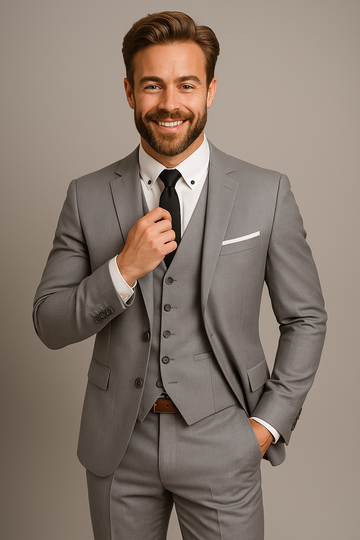 Men’s Slim Fit 3-Piece Suit – Tailored Wedding & Business Formal Wear
