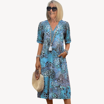 Women’s Boho Midi Dress – Flowy Tiered Style
