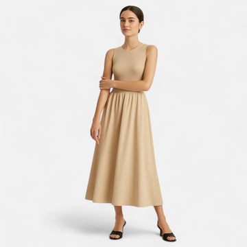 Women’s Smart Casual Sleeveless Maxi Dress – Holiday Staple