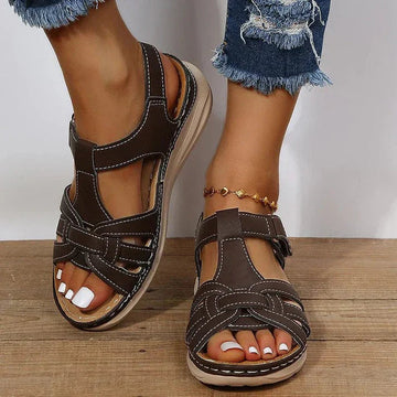 Women’s Strappy Sandals with Buckle Closure – Casual Footwear