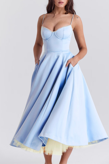 Women’s Sweetheart Neckline Evening Dress – Refined Silhouette for Formal and Special Events