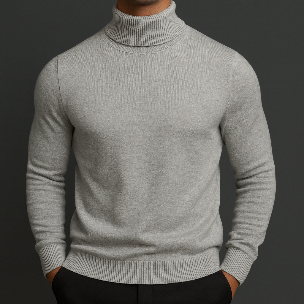 Men’s Turtleneck Jumper – Refined Slim Fit Pullover