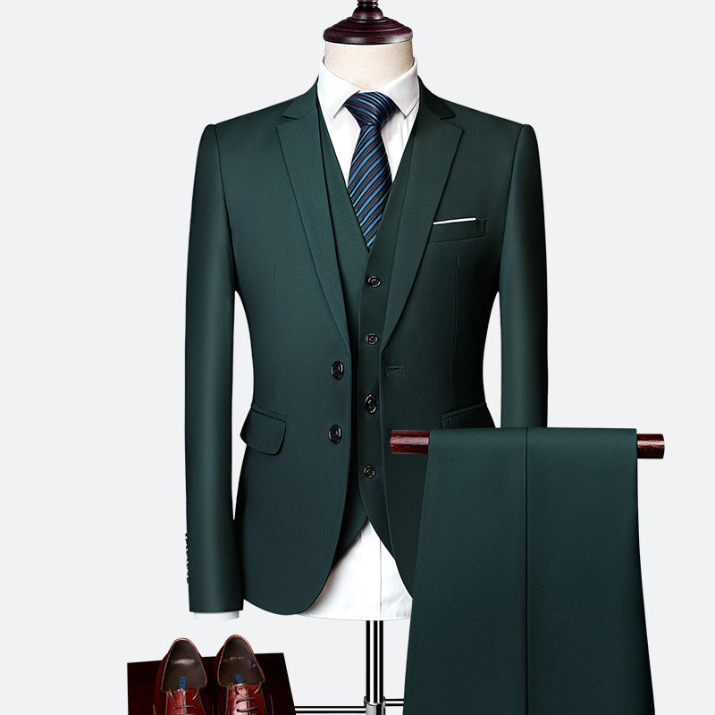 Formal Three-Piece Suit Set – Slim Fit – Single-Breasted – Classic Design