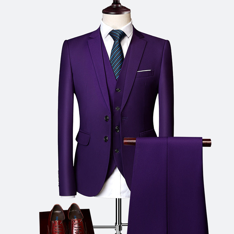 Formal Three-Piece Suit Set – Slim Fit – Single-Breasted – Classic Design