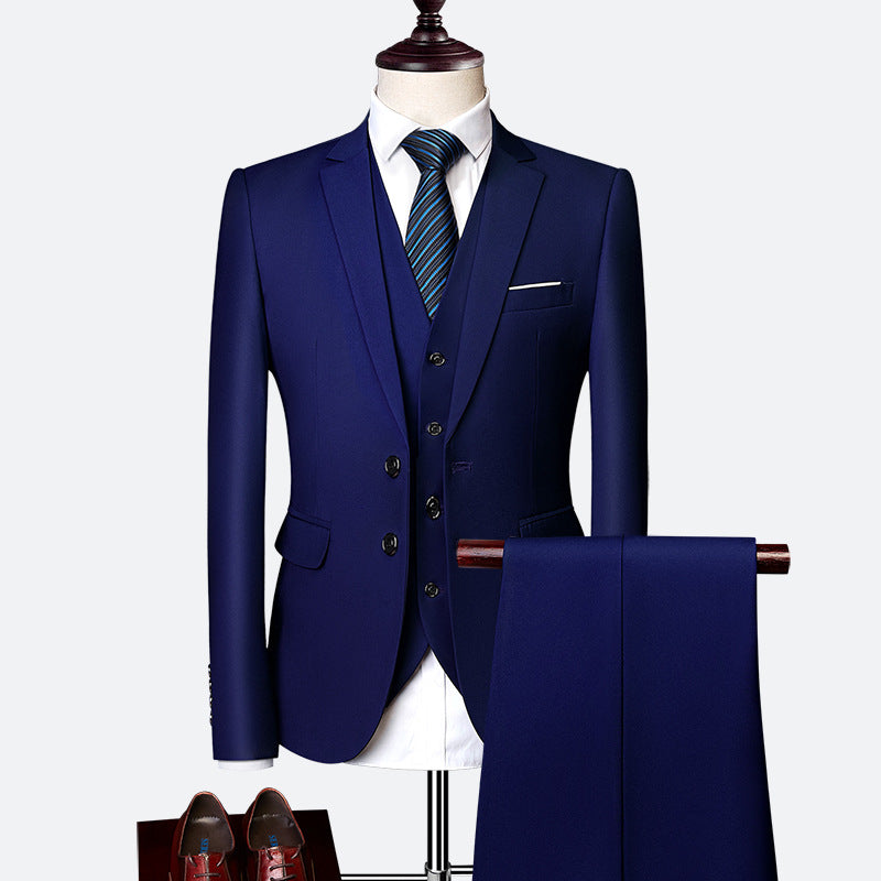 Formal Three-Piece Suit Set – Slim Fit – Single-Breasted – Classic Design