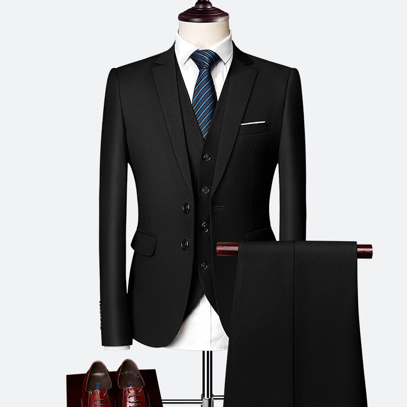 Formal Three-Piece Suit Set – Slim Fit – Single-Breasted – Classic Design