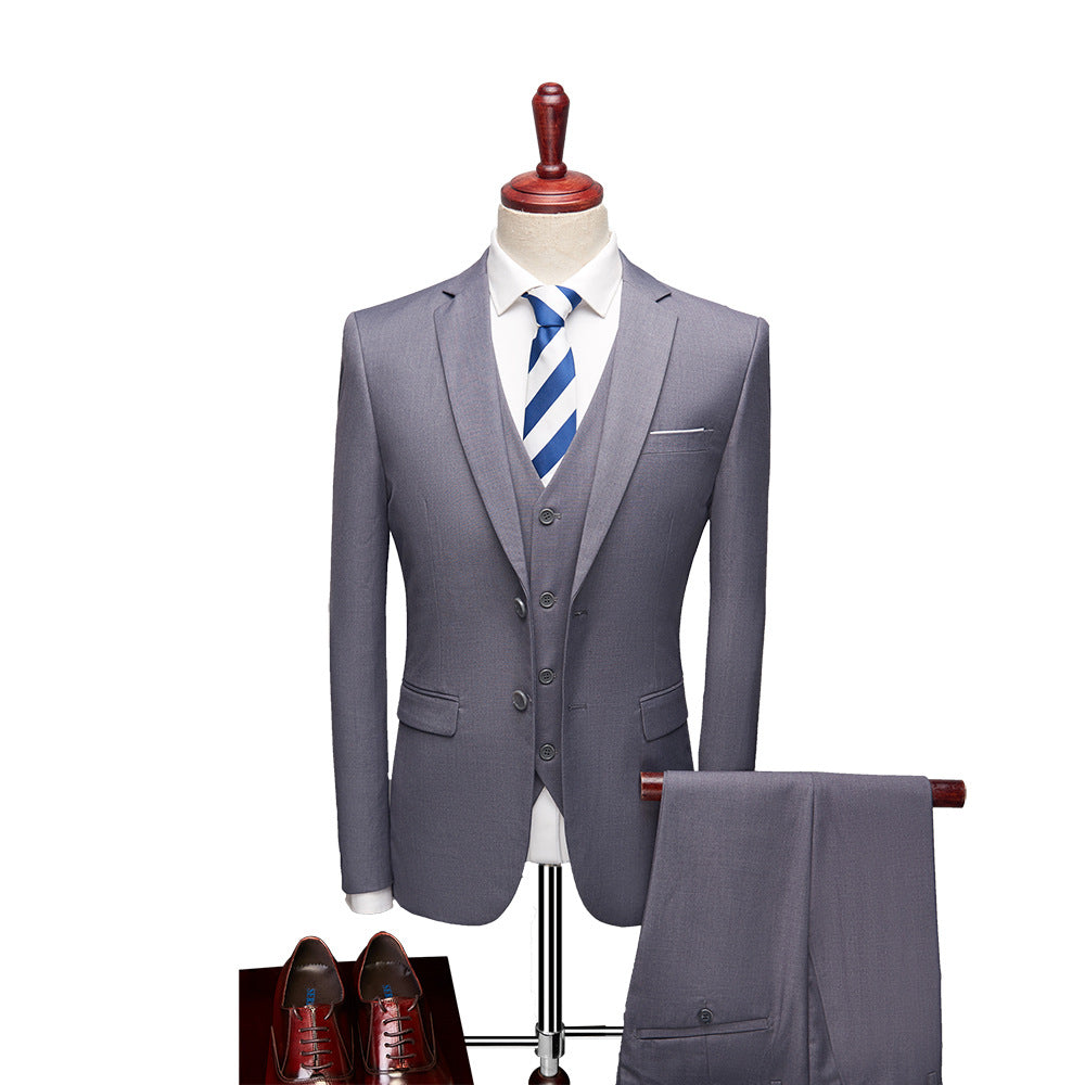 Formal Three-Piece Suit Set – Slim Fit – Single-Breasted – Classic Design