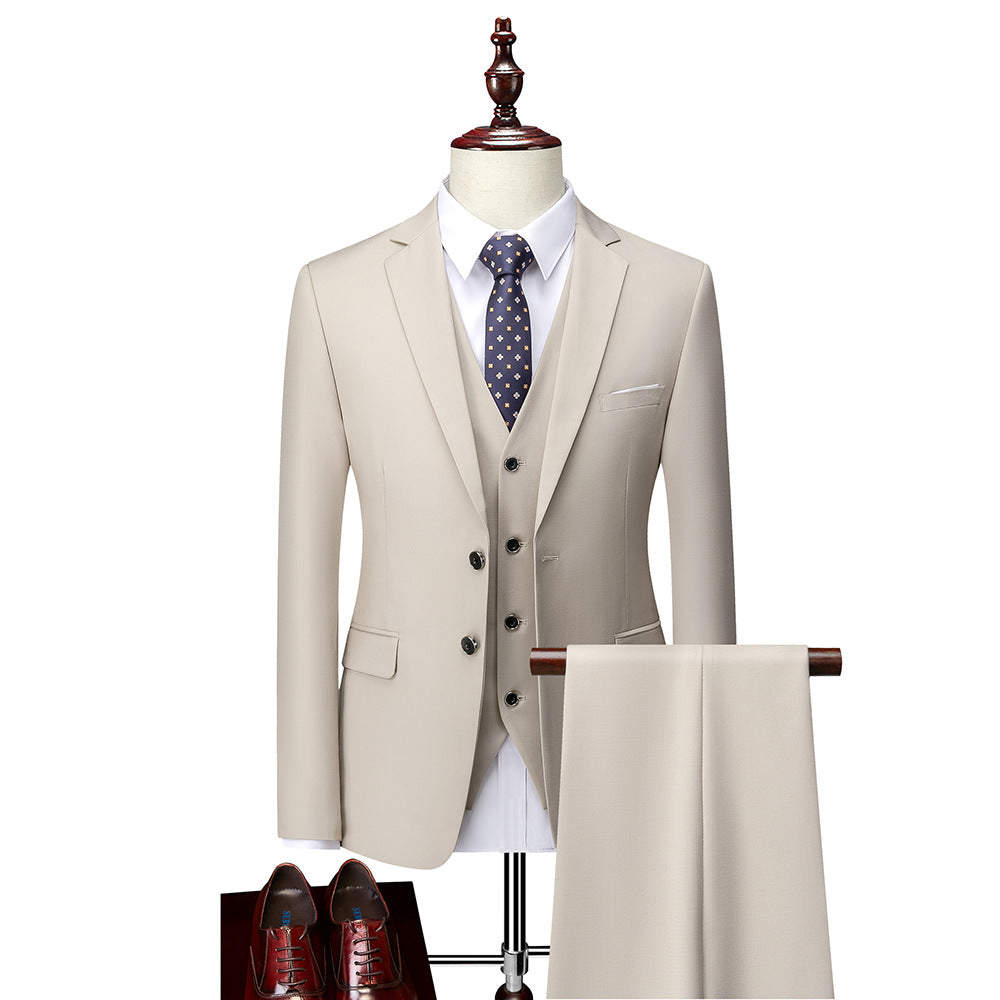 Formal Three-Piece Suit Set – Slim Fit – Single-Breasted – Classic Design