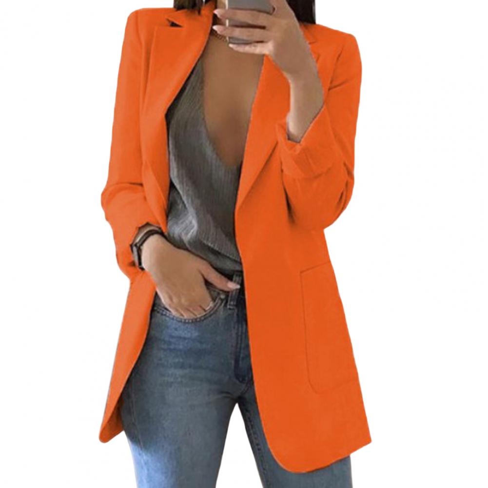 Women’s Longline Blazer – Open Front, Smart Casual