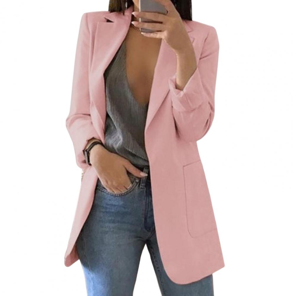 Women’s Longline Blazer – Open Front, Smart Casual