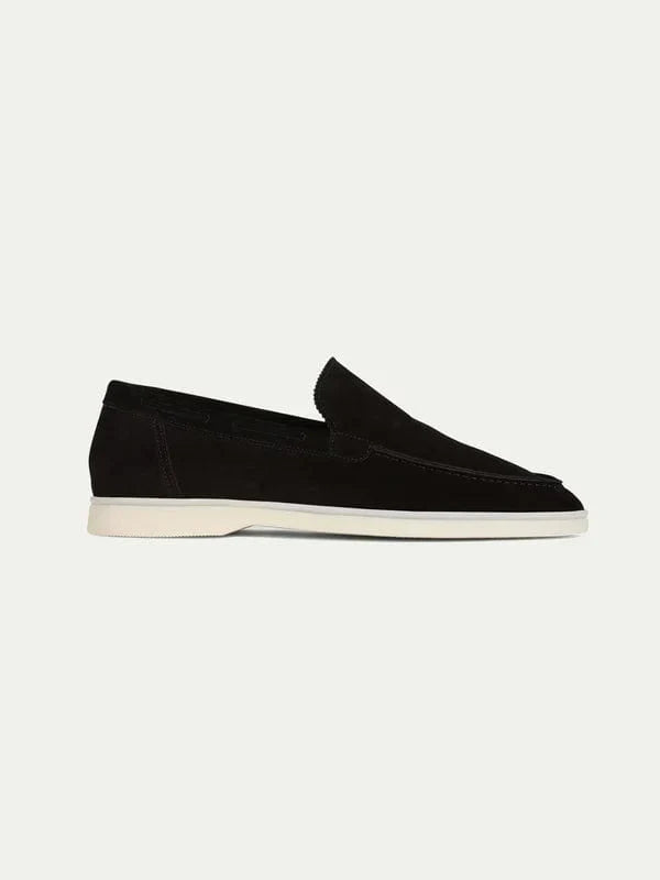 Men’s Black Suede Loafers – Minimalist Slip-On Shoes
