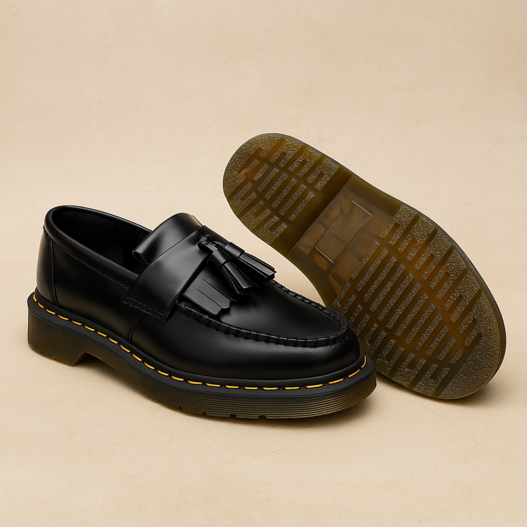 Men’s Black Tassel Loafers – Classic Slip-On Shoes for Smart and Casual Wear