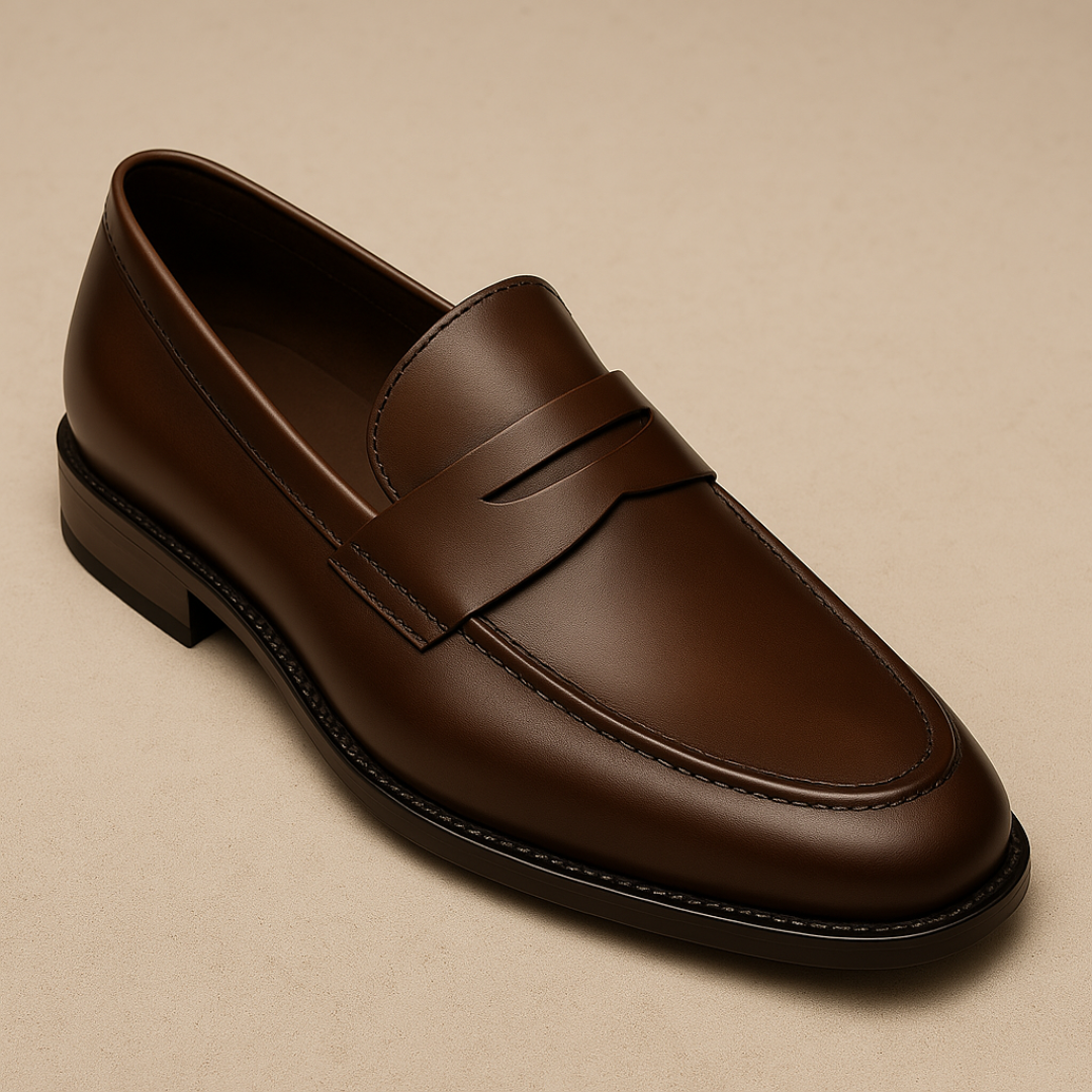 Men’s Classic Penny Loafers – Timeless Black Slip-On Shoes for Formal and Smart Casual Wear