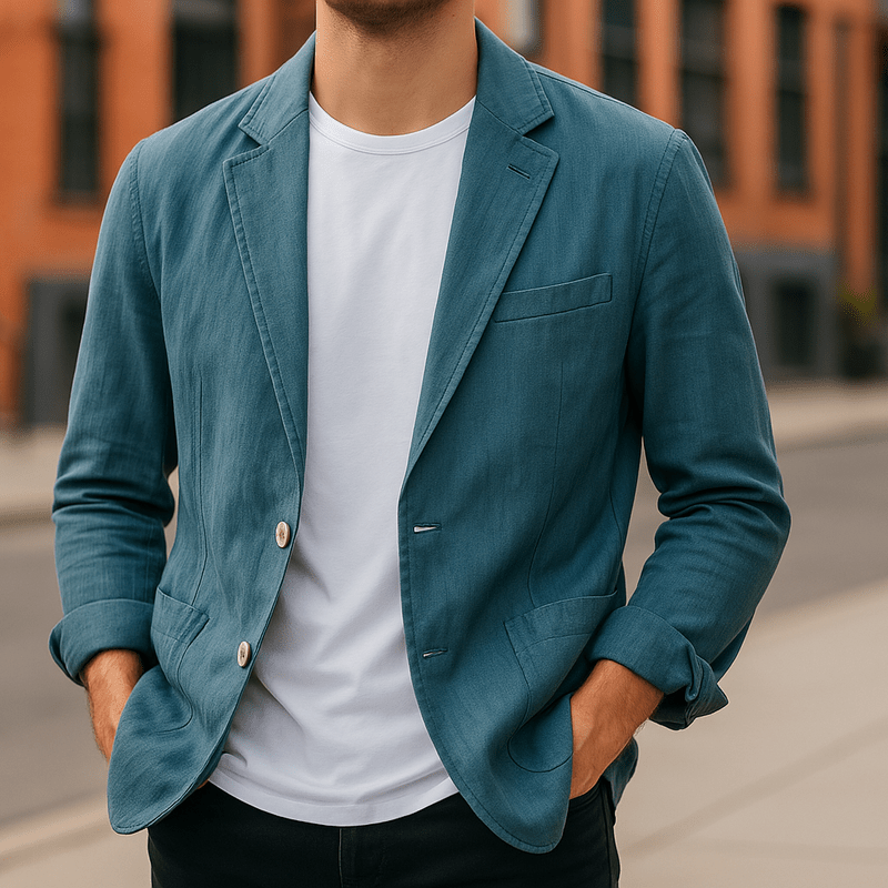 Men’s Linen Blazer – Lightweight Tailored Jacket for Smart Casual and Formal Wear