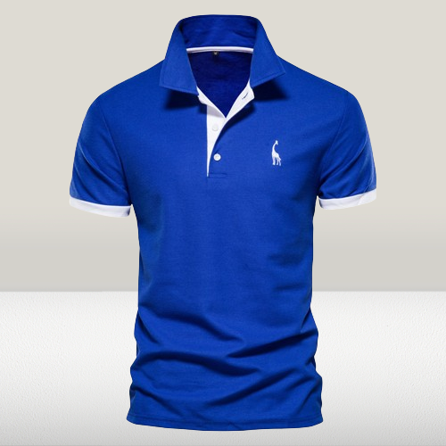 Men’s Polo Shirt – Short Sleeve – Contrast Trim – Classic Button Placket