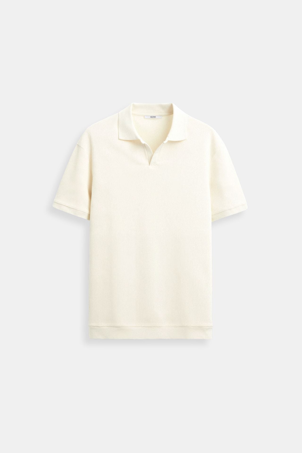 Men’s Ribbed Short Sleeve Polo – Minimalist Essential