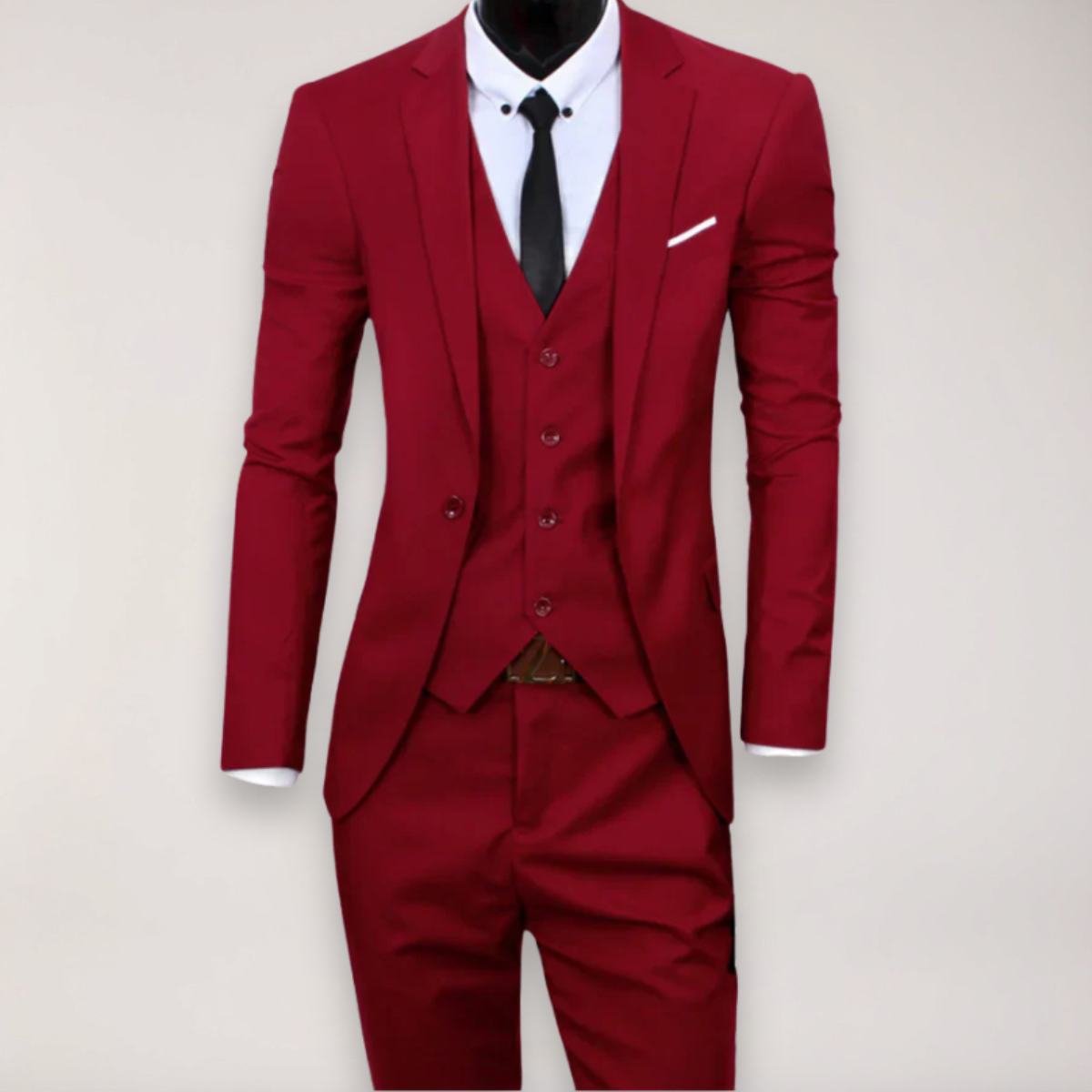 Men’s Slim Fit 3-Piece Suit – Tailored Wedding & Business Formal Wear