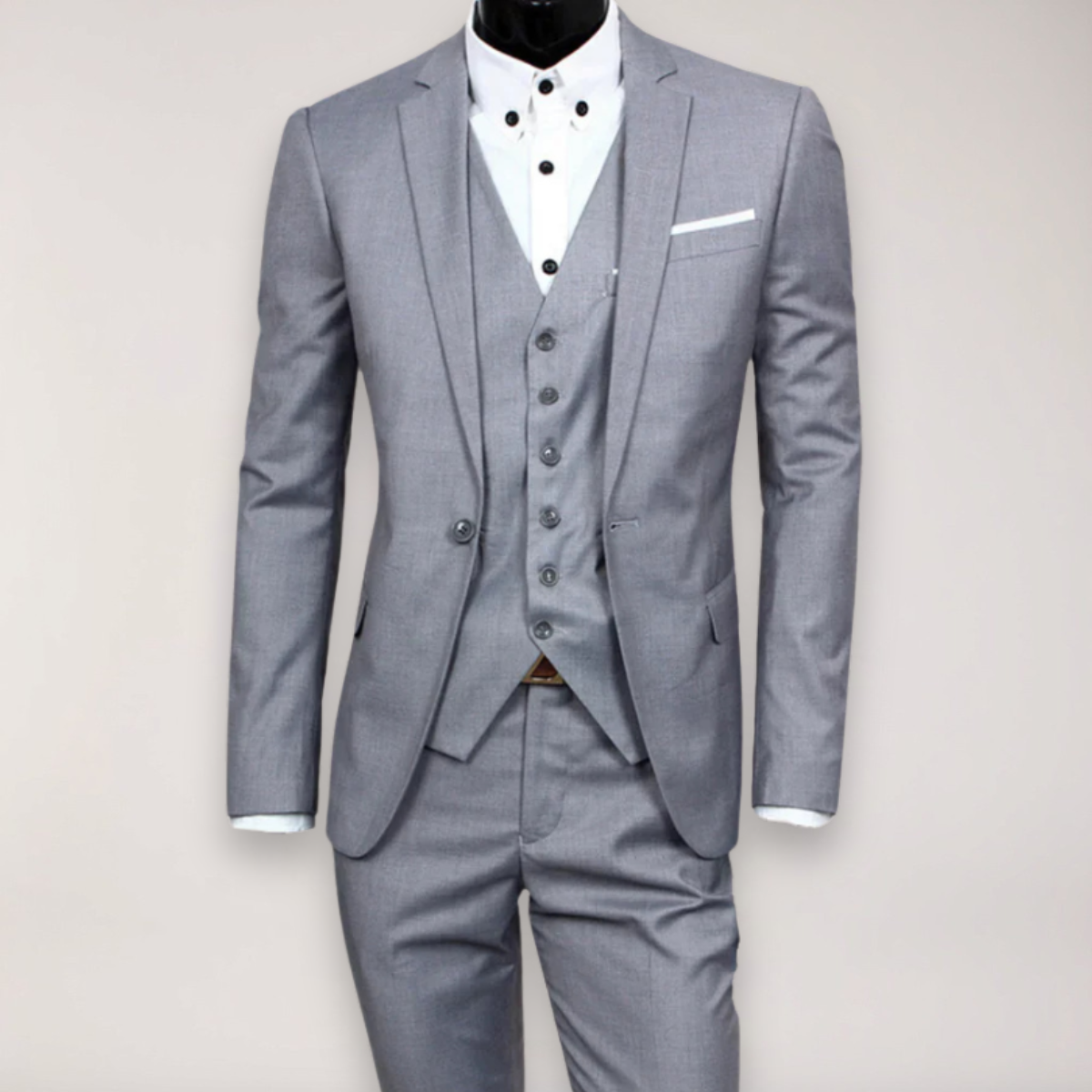 Men’s Slim Fit 3-Piece Suit – Tailored Wedding & Business Formal Wear