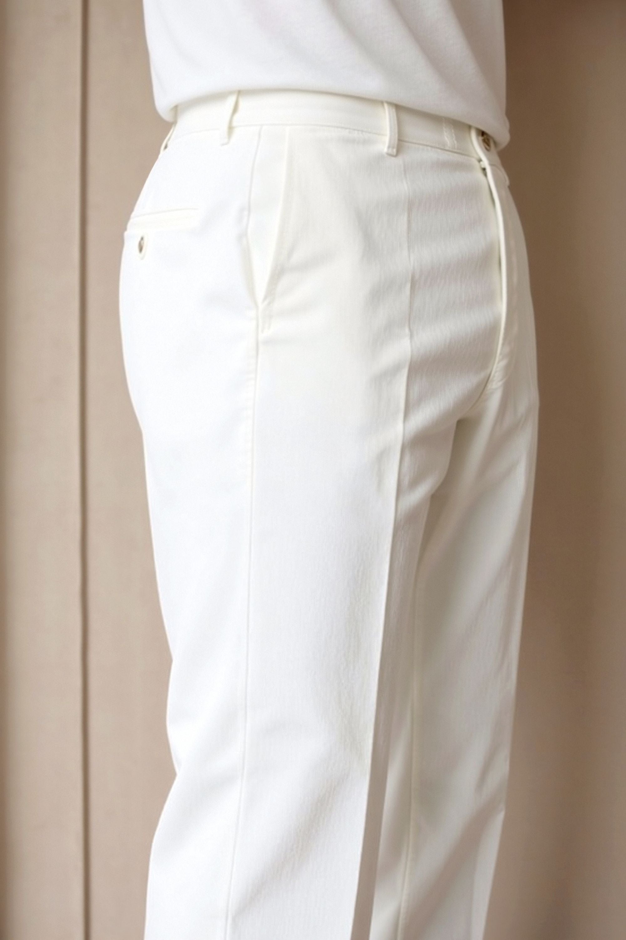 Men’s Slim Fit Ankle Trousers – Mid-Rise Tailored Style