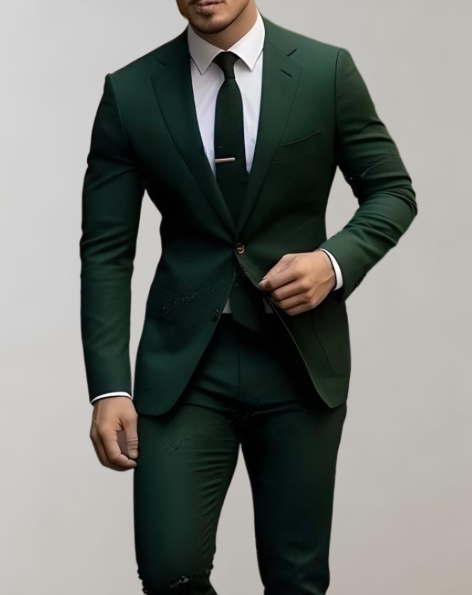 Men’s Slim Fit Two Piece Business Suit - Blazer and Trousers