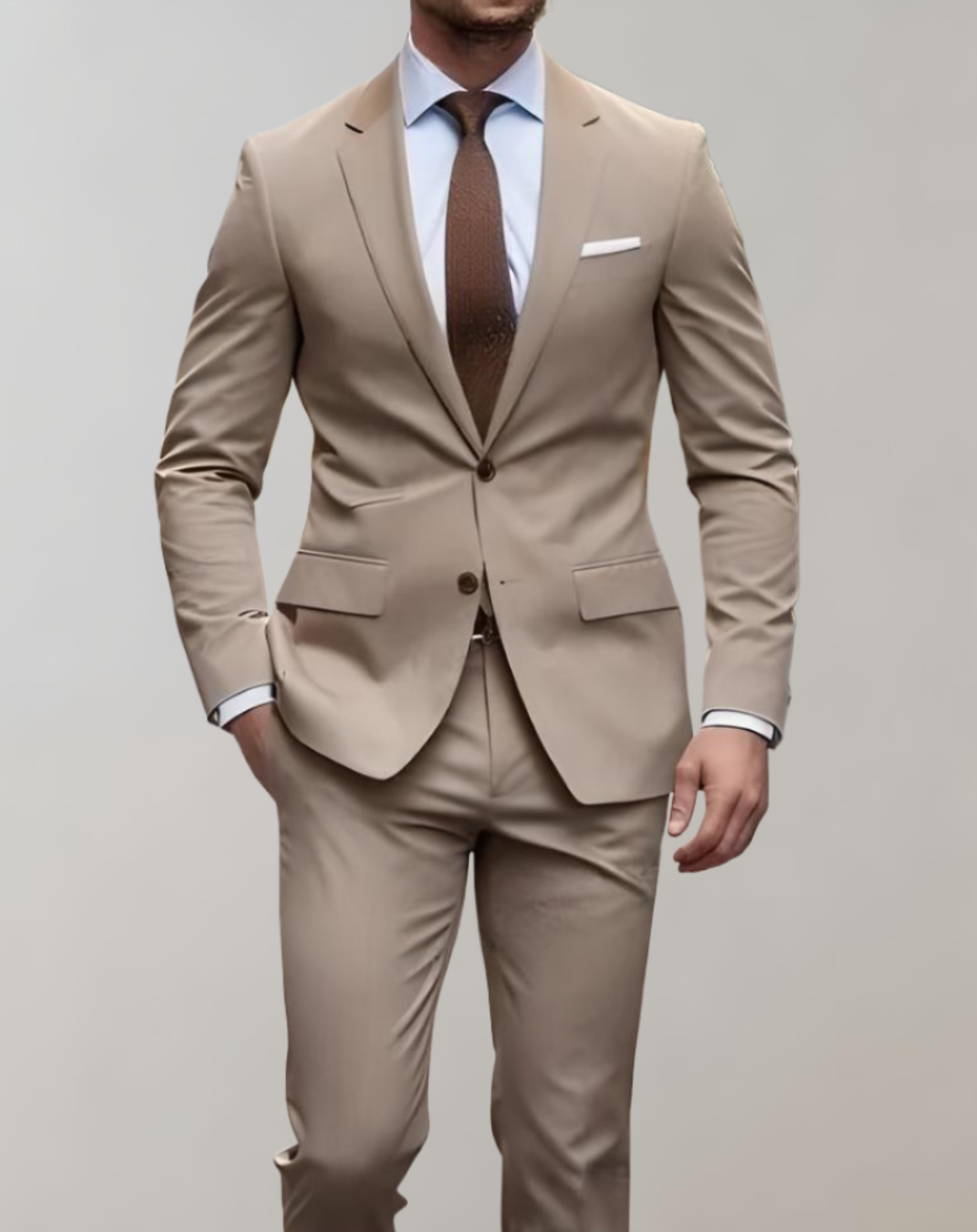 Men’s Slim Fit Two Piece Business Suit - Blazer and Trousers