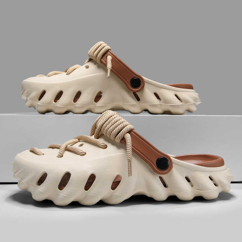 Men's Wave Slip-On Shoes with Rope Lace Detailing – Casual Streetwear
