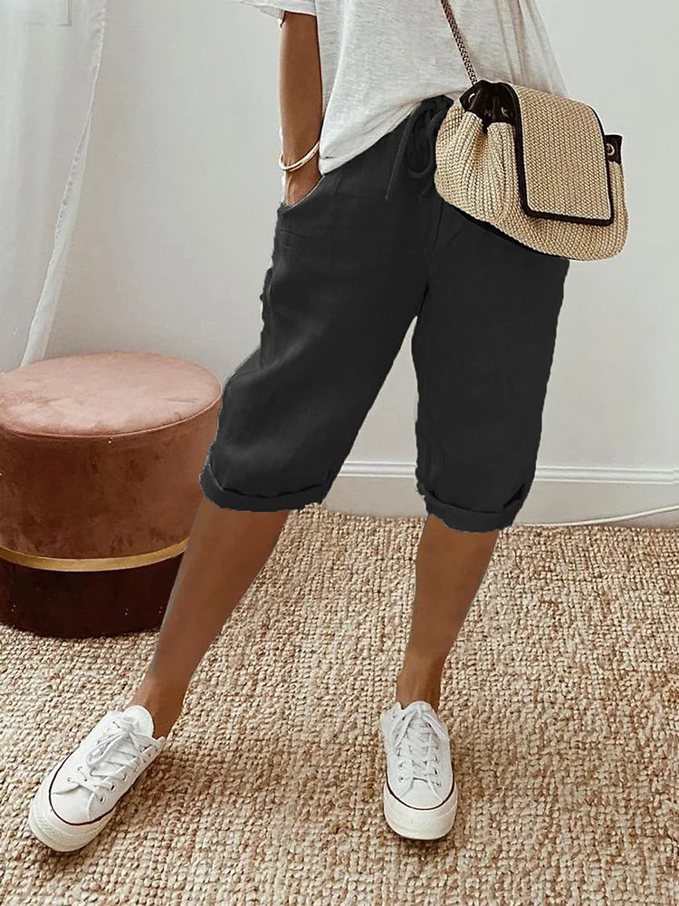 Women’s Casual Drawstring Shorts – Comfortable Summer Loungewear