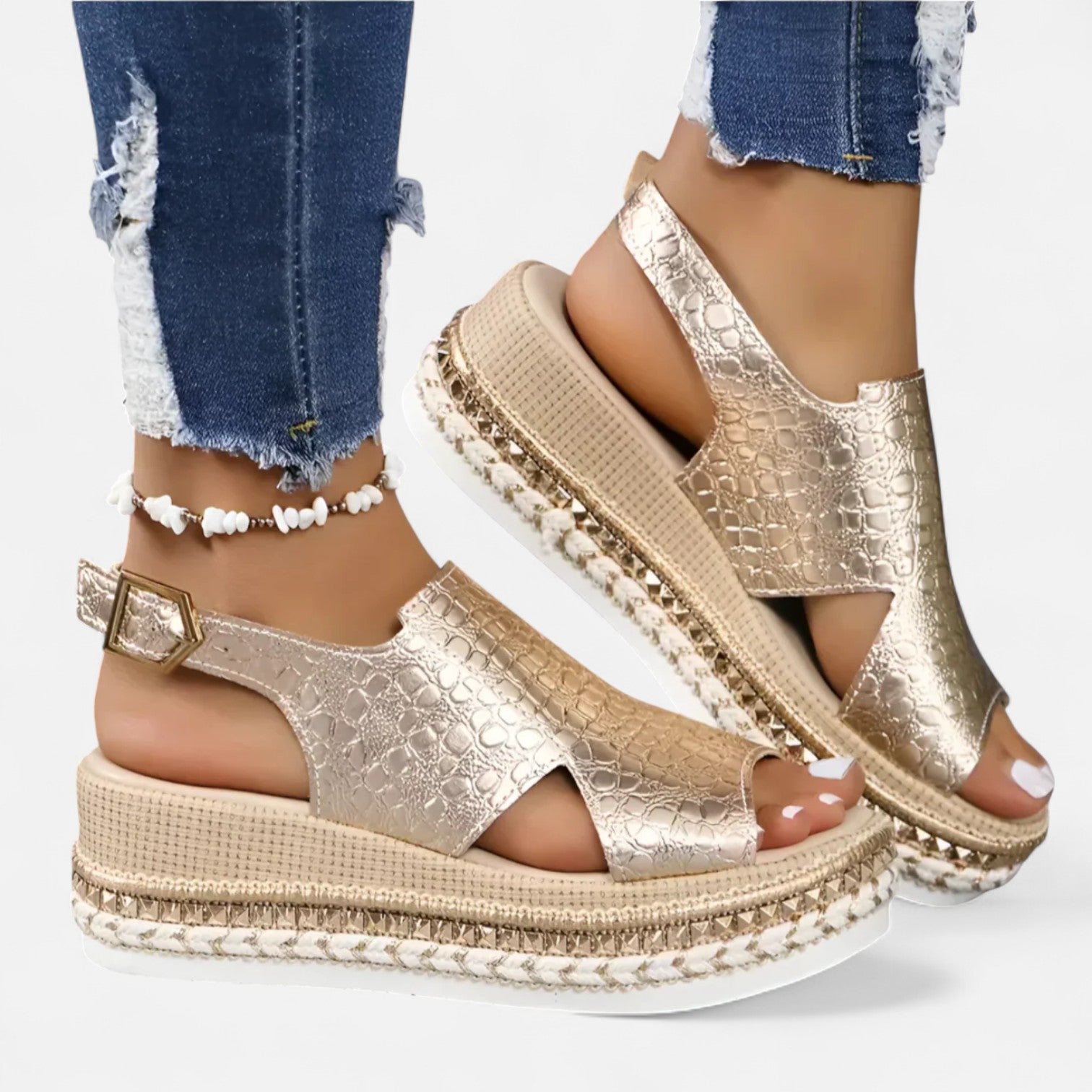 Women’s Stylish Platform Sandals – Supportive Walking Shoes