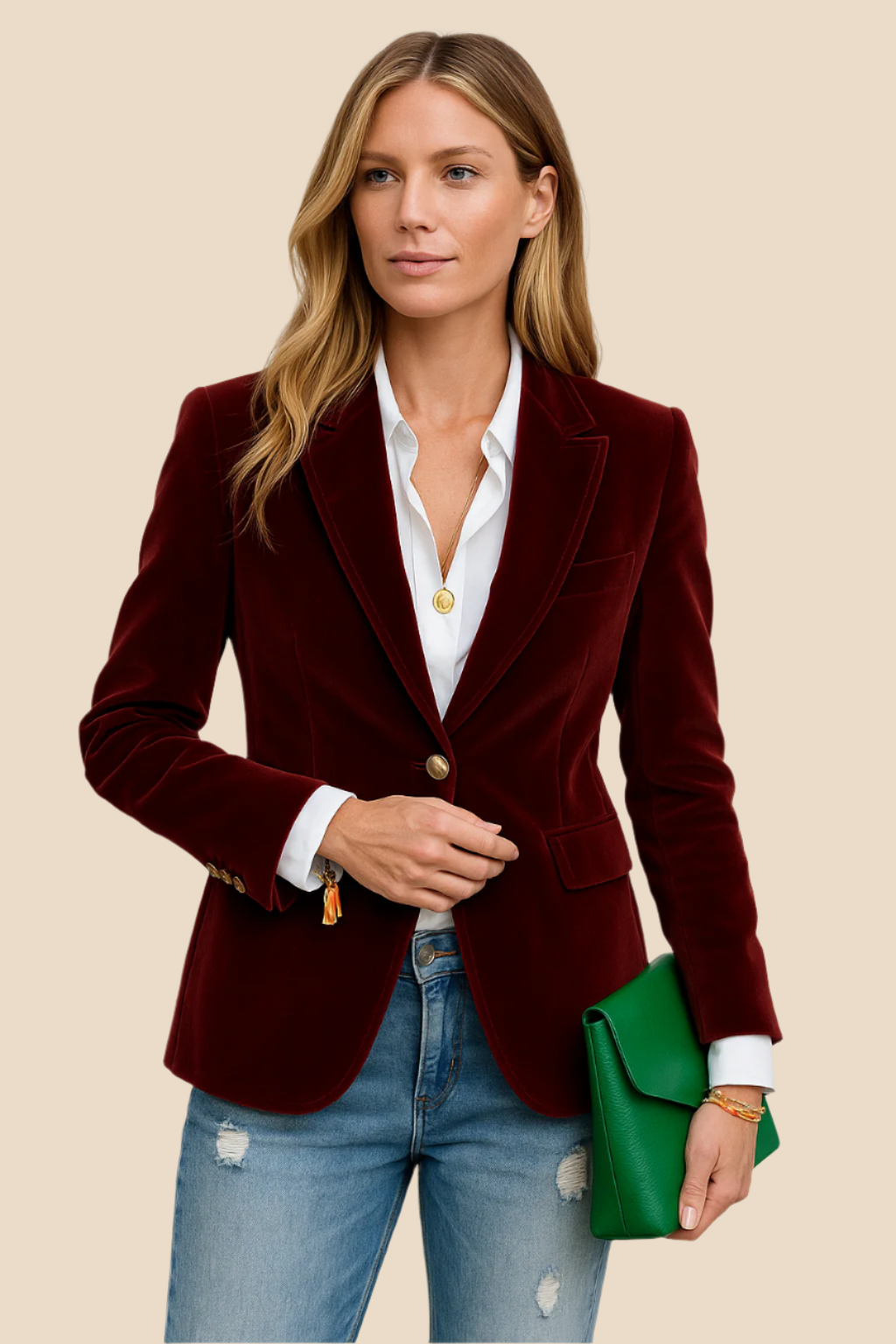 Women’s Velvet Blazer for Business and Smart Casual