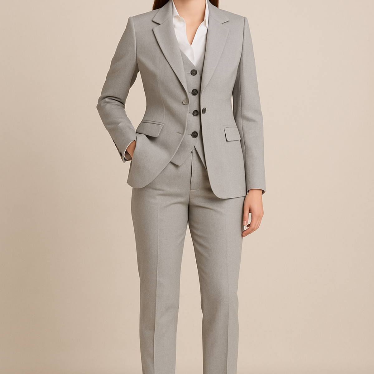 Women’s Three-Piece Suit Set – Elegant Tailored Ensemble Set