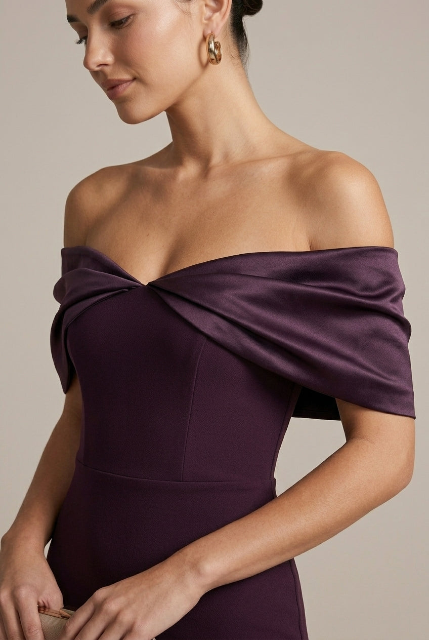 Women's Off the Shoulder Party Dress - Elegant Evening Wear