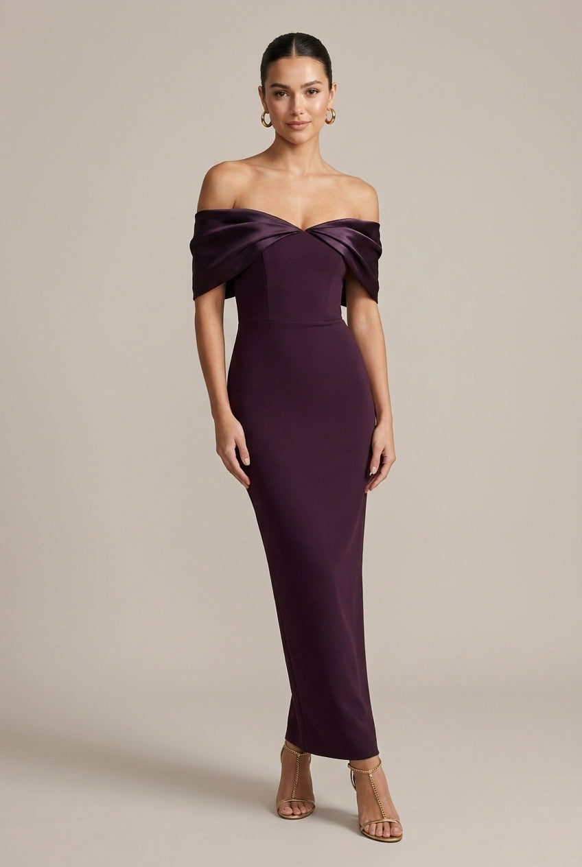 Women's Off the Shoulder Party Dress - Elegant Evening Wear