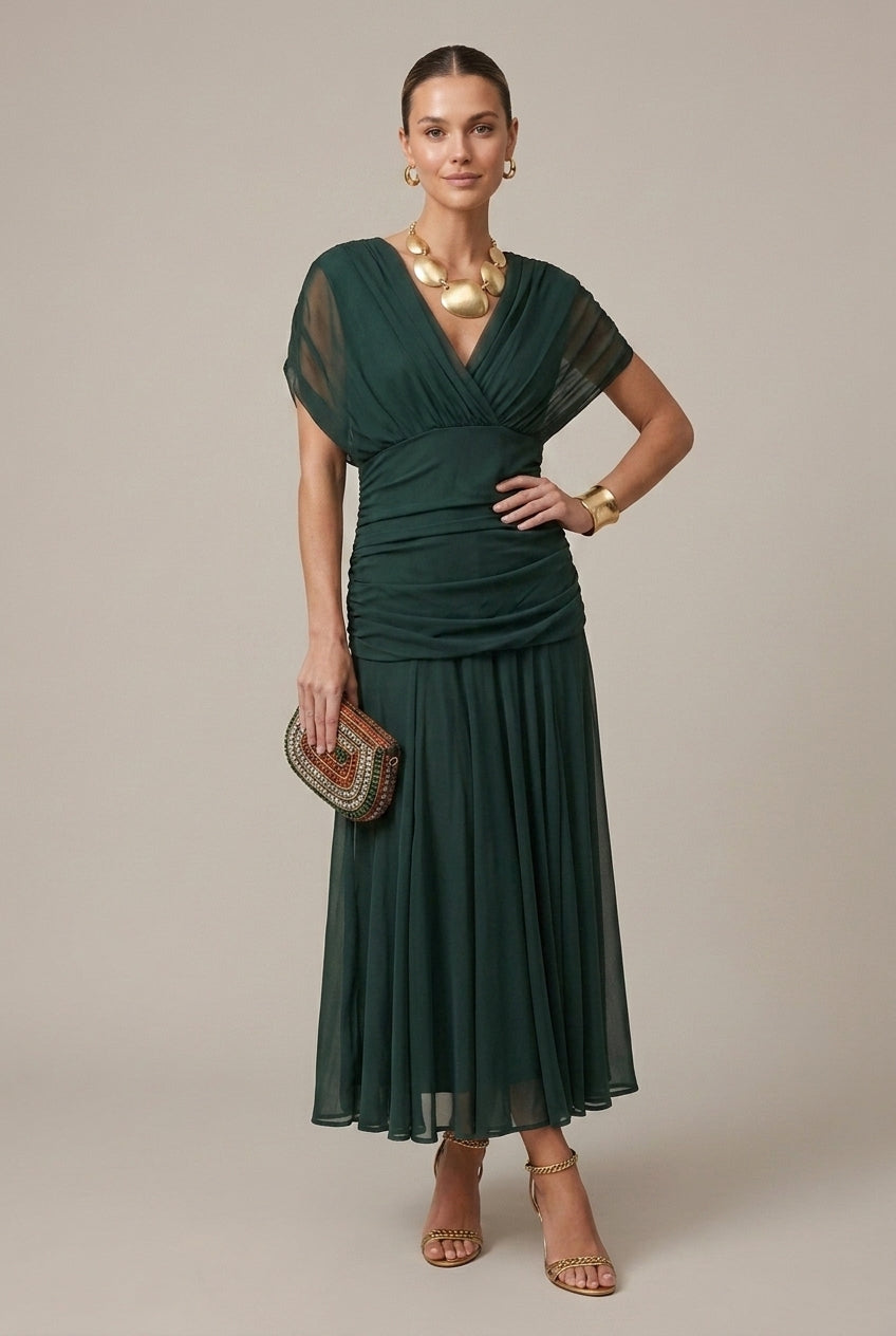 sheer wrap maxi dress Wesley Sheer Wrap Dress 2X